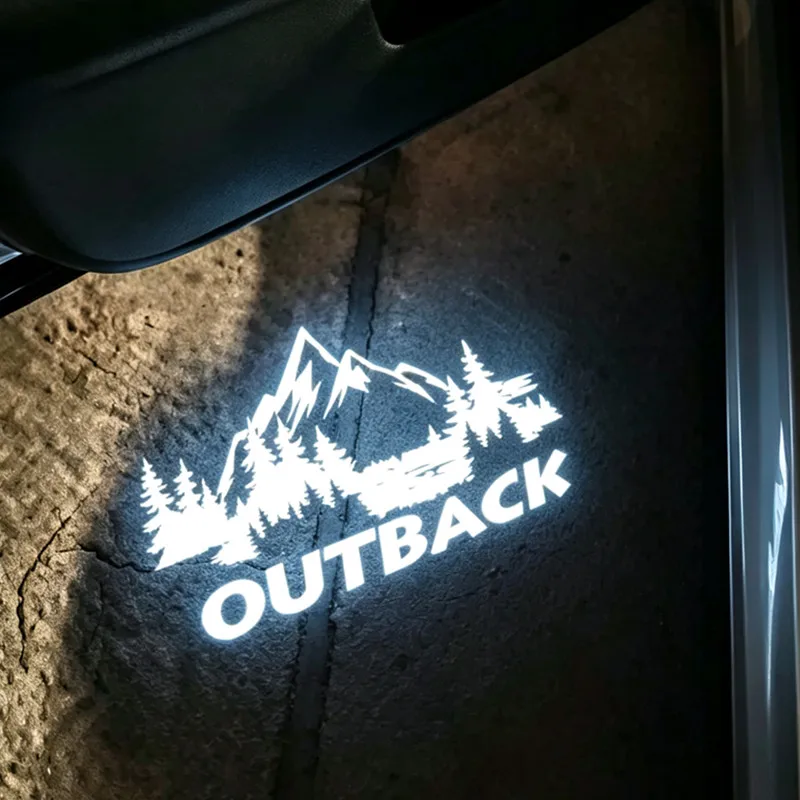 2PCS Car Door Welcome Lights Projector Logo Wireless Sensing For Subaru Outback 2012-2024