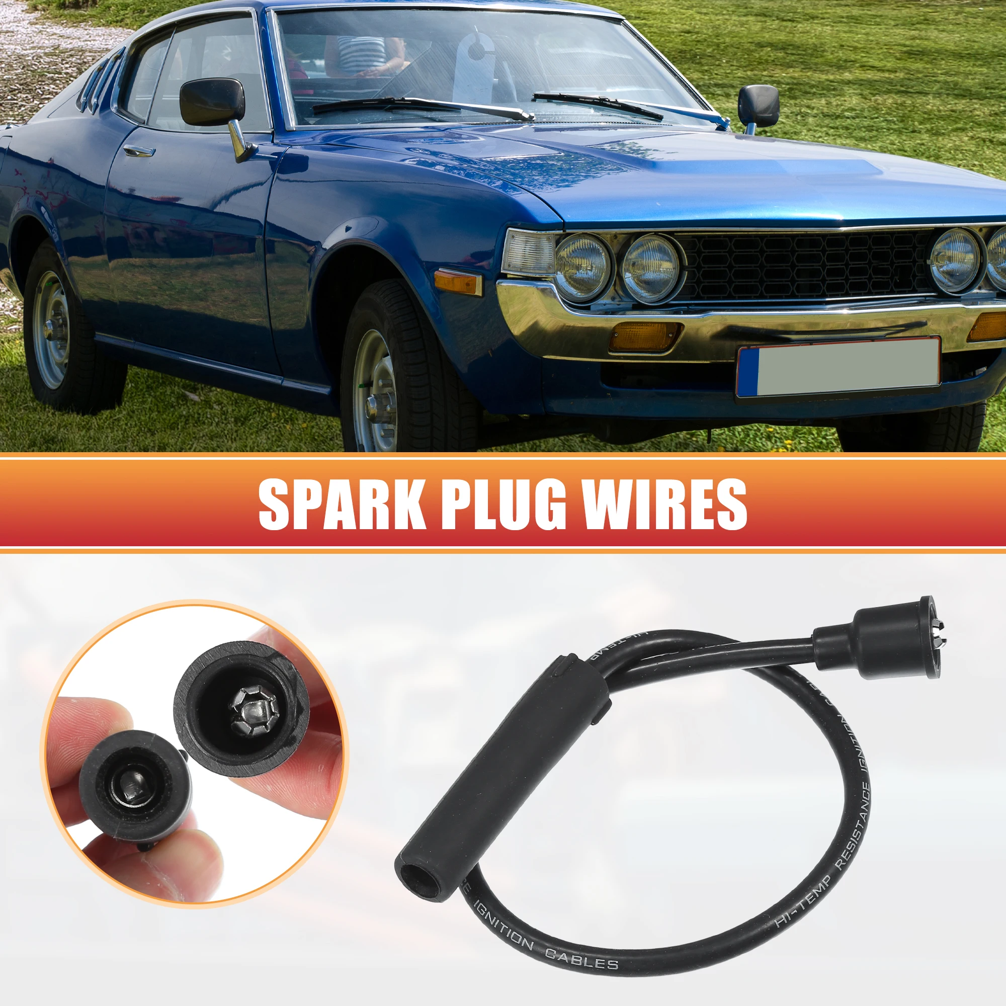 

UXCELL 5 Pcs Spark Plug Wire Ignition Coil Cable for Toyota Celica Pickup 1.9L 2.0L