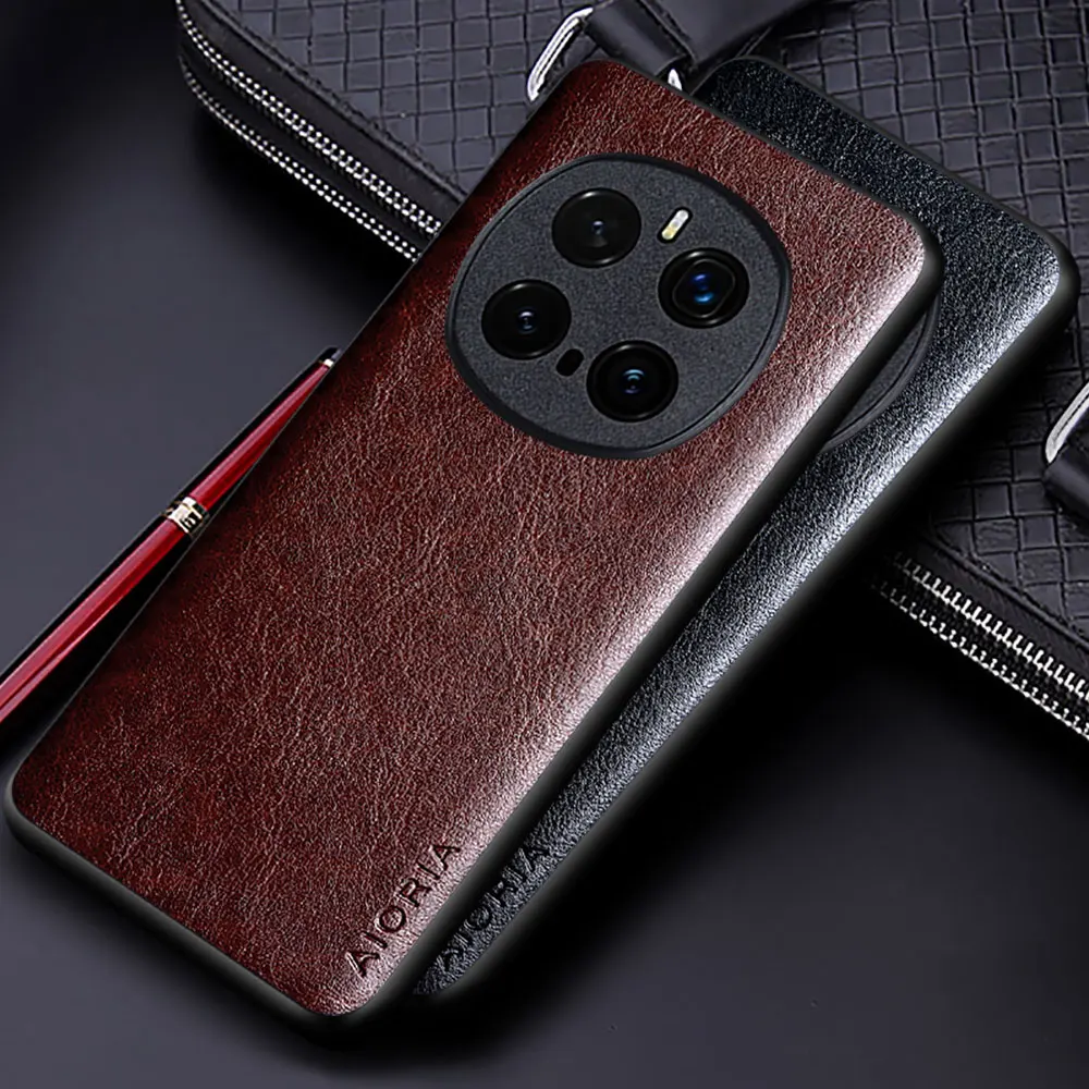 Funda de cuero de lujo para Honor Magic7 Pro Lite Funda de negocios Color sólido suave Tup & Hard Pc Funda de teléfono Capa