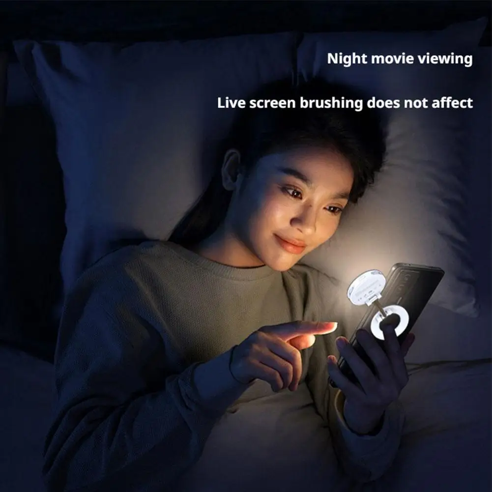 جديد صغير المغناطيسي ملء ضوء الهاتف المحمول ثلاثة ألوان صورة شخصية ل Magsafe المحمولة للطي اطلاق النار ضوء طبقة مزدوجة الحلقي