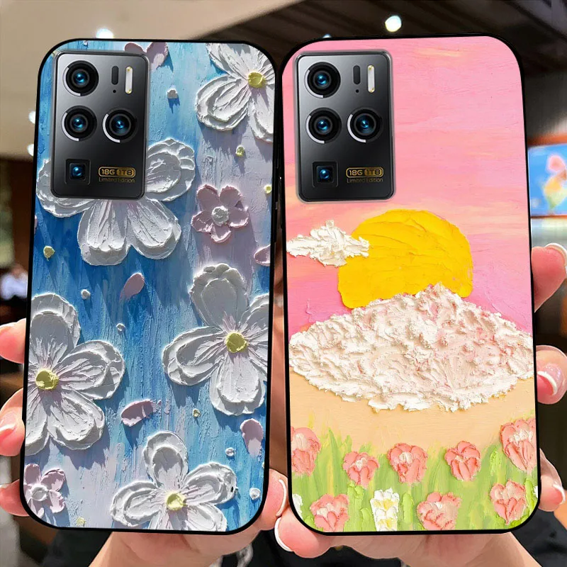 For ZTE Axon 30 Ultra 5G Case Axon30 Pro+ Shockproof Silicone Phone Cover For ZTE Axon 30 Pro 5G Coque 30S Color Printing Bumper