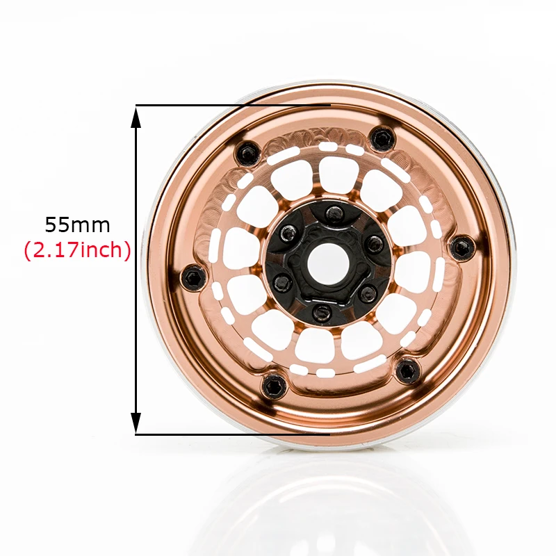 Rhino MOZA 2.2 inch Narrow 25mm ZERO OffSet Rim Bronze Color 4PCS for 1/10 RC Crawler SCX10 Pro TRX4 Shafty Bully 2 MOA