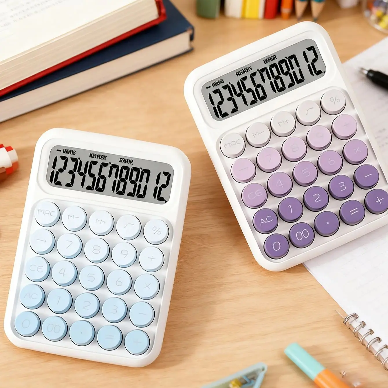 

Дорогой милый маленький свежий калькулятор | Большая кнопка + 12-битный ежедневный расчет с большим экраном, прочный и удобный.