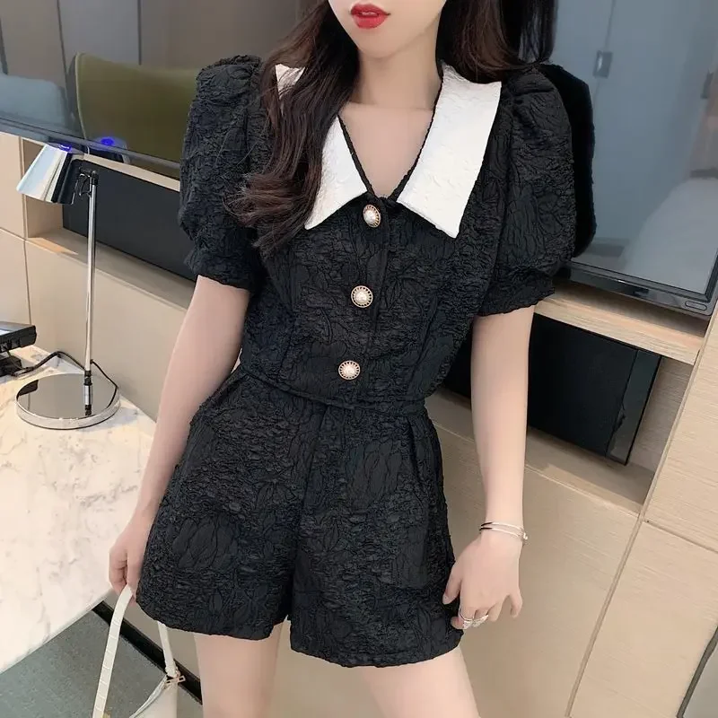 Short Sets for Women 2 Pieces Two-piece Fashion Woman Shorts Sleeve Novelties Novelty In Vacation Outfits 2024 Summer Trends Kit