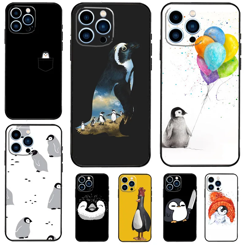 Cute Lovely Penguin Case For Samsung Galaxy A06 A16 A26 A56 A57 A37 A17 A55 A35 A15 A53 A13 A32 A52 A54 A34 A14