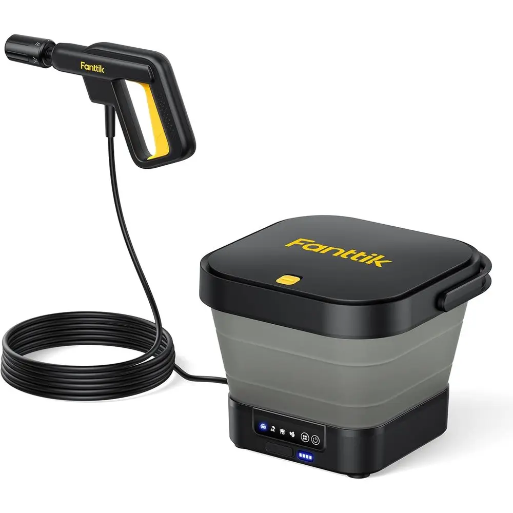 

Складная аккумуляторная электрическая мойка высокого давления с баком 3,2 галлона, сопло 5-в-1, макс. 220 фунтов на квадратный дюйм, шланг 10 футов, литиевая батарея емкостью 4000 мАч, тип C