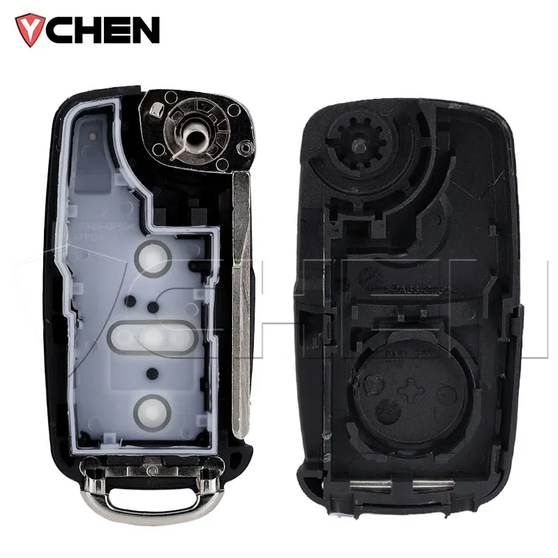 Car Folding Shell Case Fob for VW Volkswagen Tiguan Passat CC Golf Mk6 SEAT for Skoda Octavia 5K0837202AD Key Housing Cover