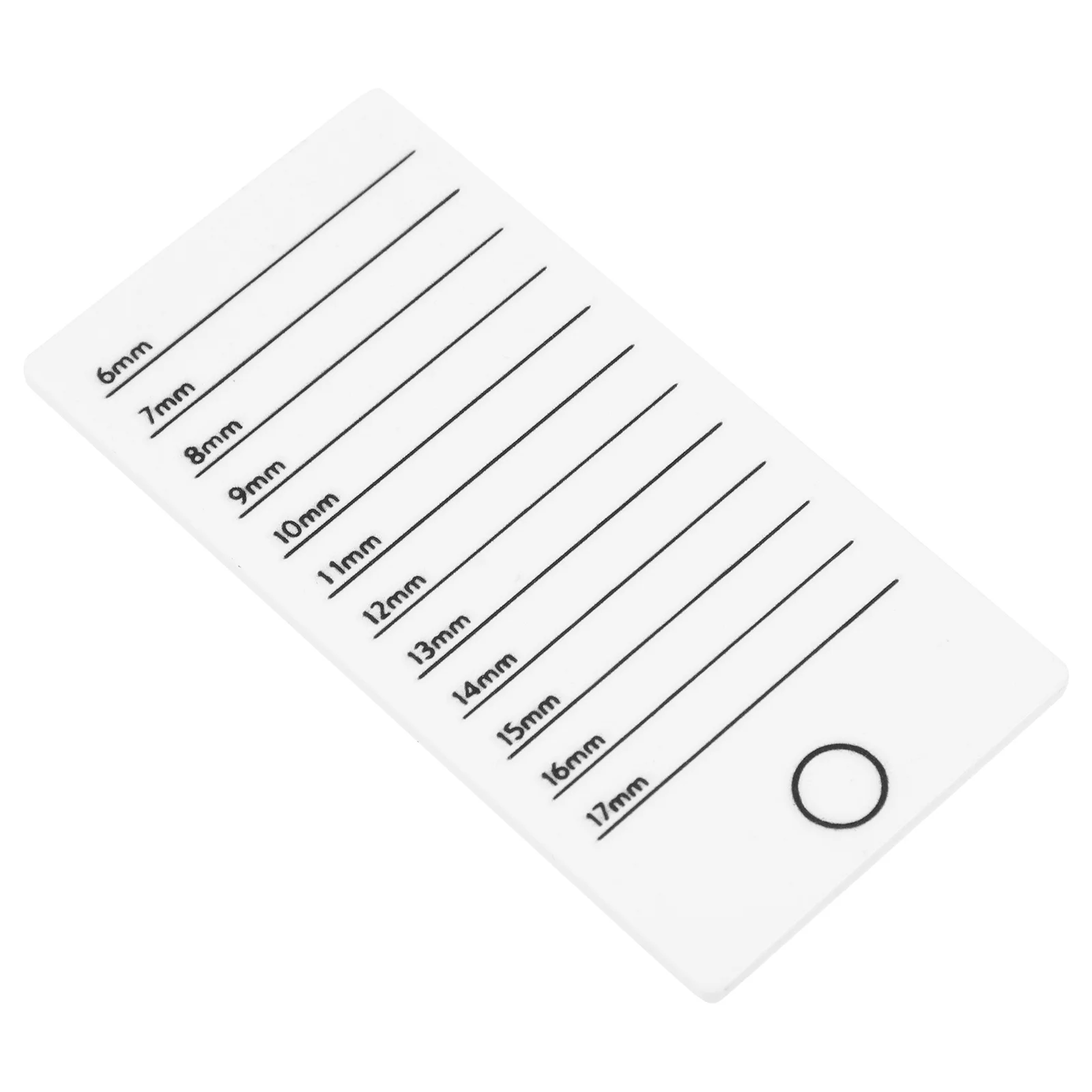 لوحة عرض كاذبة من الأكريليك مع علامات الطول لتصنيف الرموش ومنظم تخزين أداة صالون التجميل للرموش