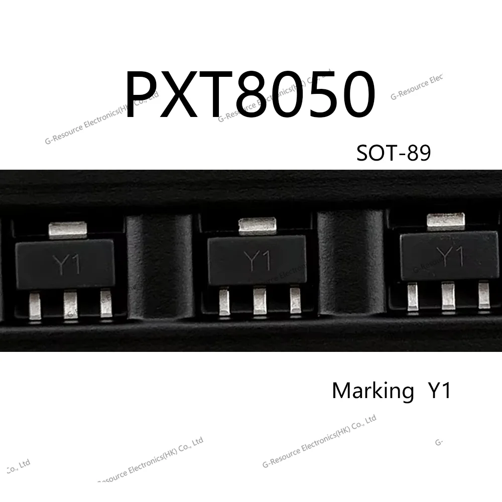 (100pcs) PXT8050 SS8050 (Marking Y1) S0T-89 8050 1.5A 25V SMD Crystal Triode