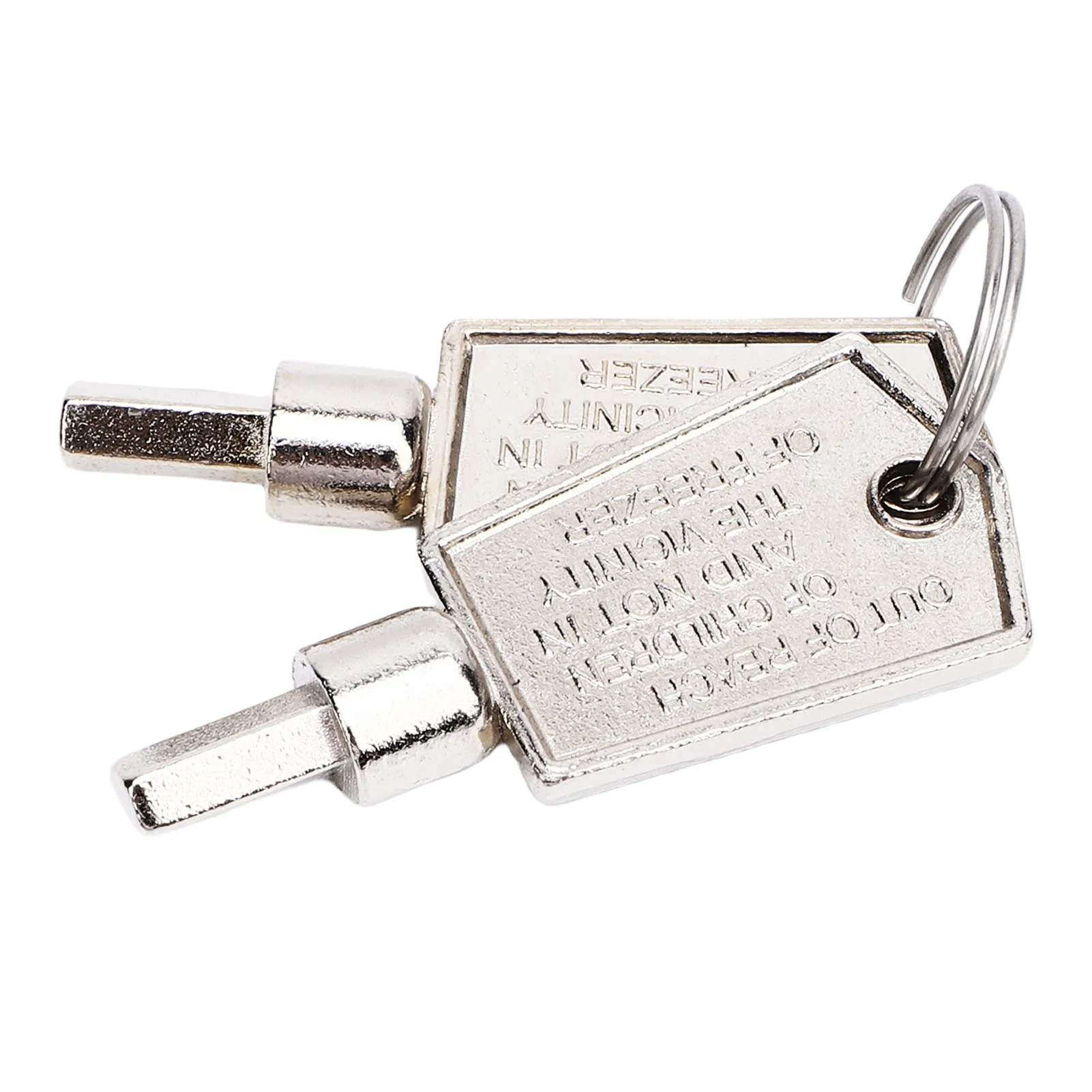 2PCS Freezer Keys Aluminum Alloy Portable Pentagonal Refrigerator Cabinet Glass Door Key