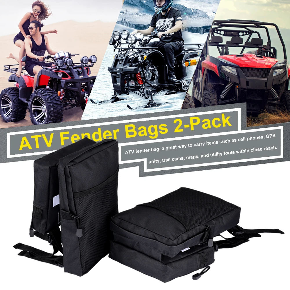 

1Pair 600D Oxford ATV Fender Bags ATV Tank Saddle Bags Cargo Storage Hunting Bag ATV Bag Accessories