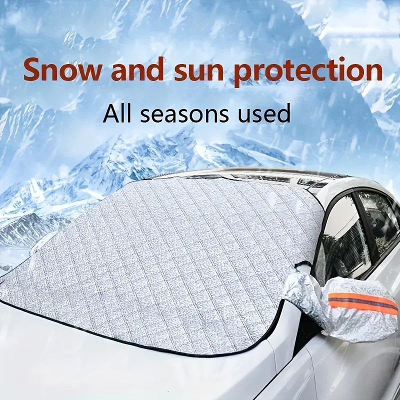 

Car Windshield Snow Cover Automobile Anti Freeze Windshield Covers Magnetic Front Window Sun Shade Thickened Protector
