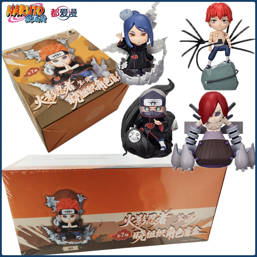 

New Genuine Anime Naruto Blind Box Akatsuki Characters Series Fashion Trend Model Toys Decorative Ornaments Kids Hobbies Gifts