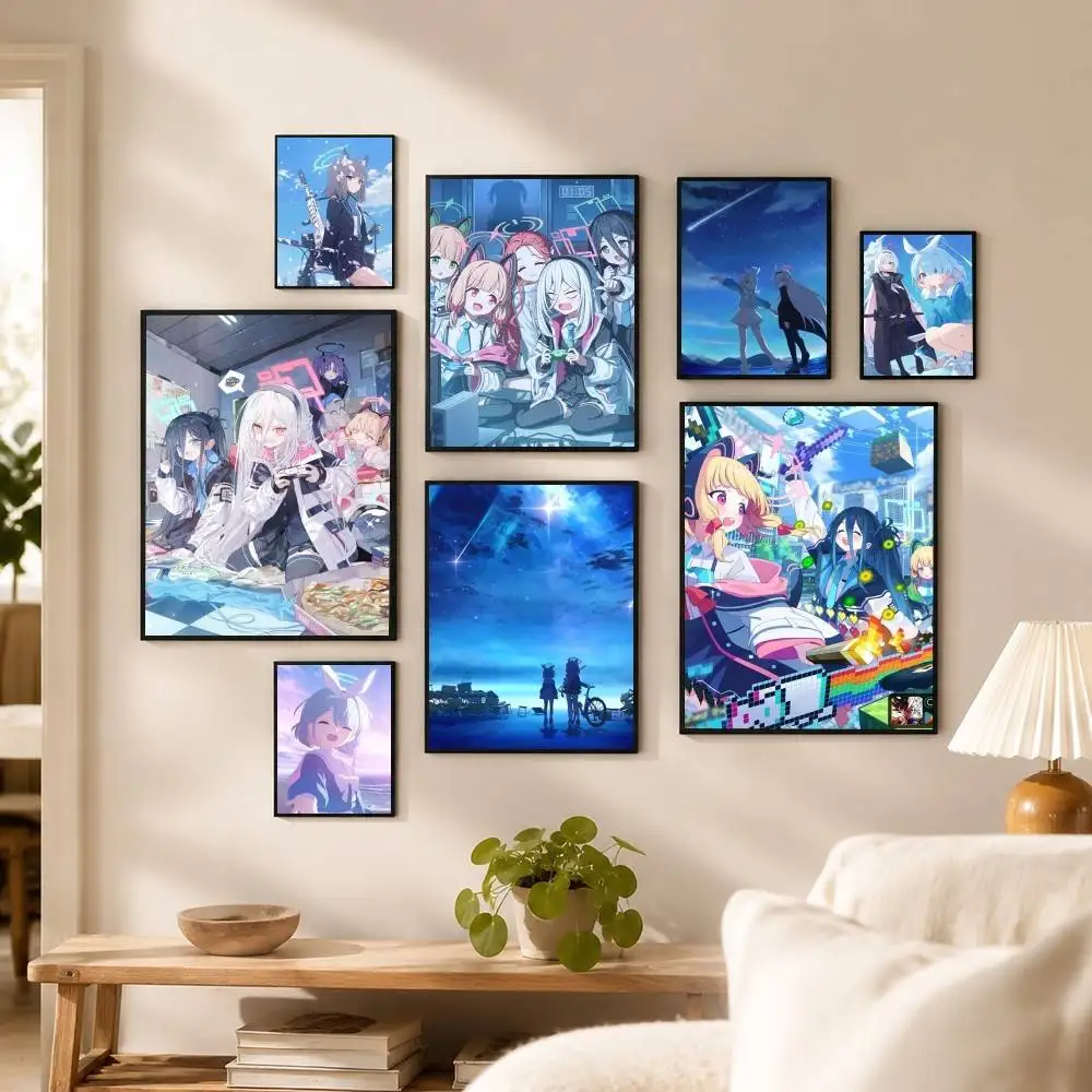 Anime B-Blue A-Archive  Poster High Quality Dorm Living Room Aesthetic Wall Decoration Painting Stickers Gift