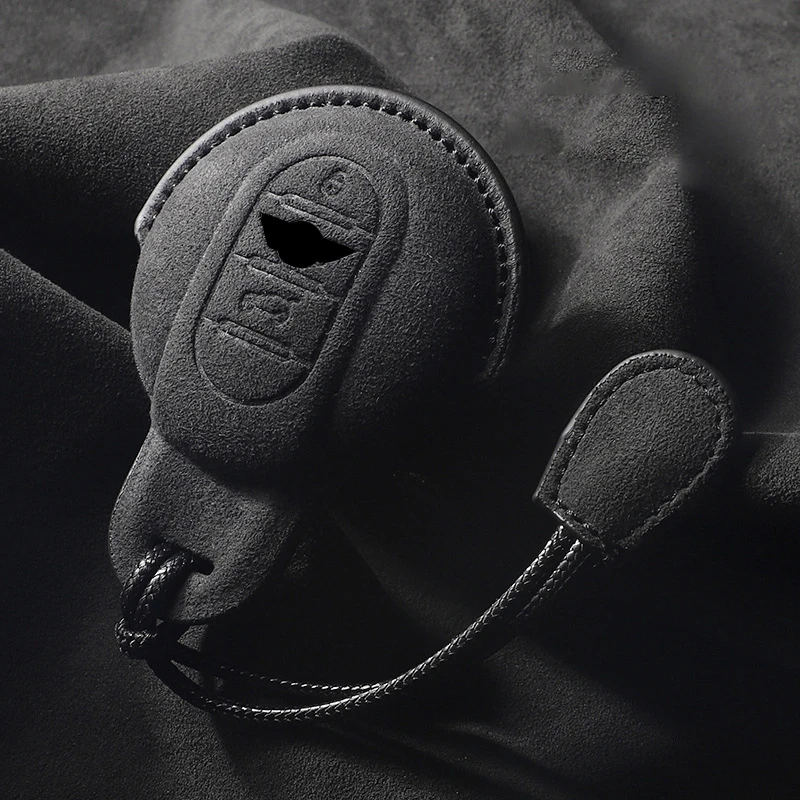 Leather Car Key Shell Fob Cover Keychain For BMW MINI COOPER S ONE JCW F54 F55 F56 F57 F60 CLUBMAN COUNTRYMAN Key Case Protector