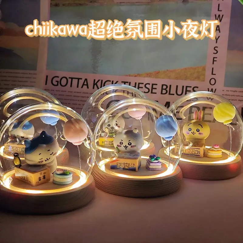 

Cartoon Anime Chiikawa Night Light Cute usagi hachiware bedroom desk lamp, bedside ambient light High looks birthday gift
