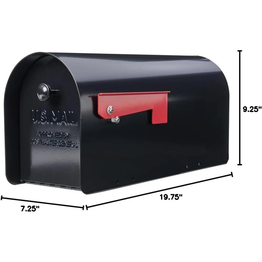 جسم Tuff ذو سعة كبيرة من الفولاذ المجلفن باللون الأسود، صندوق بريد ما بعد التركيب، TB1B0000