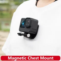 Magnetic Chest Mount Adjustable Neck Lanyard For GoPro Hero 13 12 11 10 Insta360 SJCAM AKASO DJI Osmo Action Camera Accessories