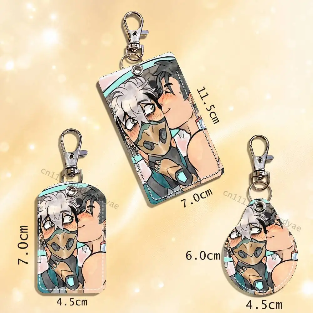 O-OverwatchES Wuyang Mizuki Card Case Leather Card Holder Keychain Key Ring Transportation Card Case view 5