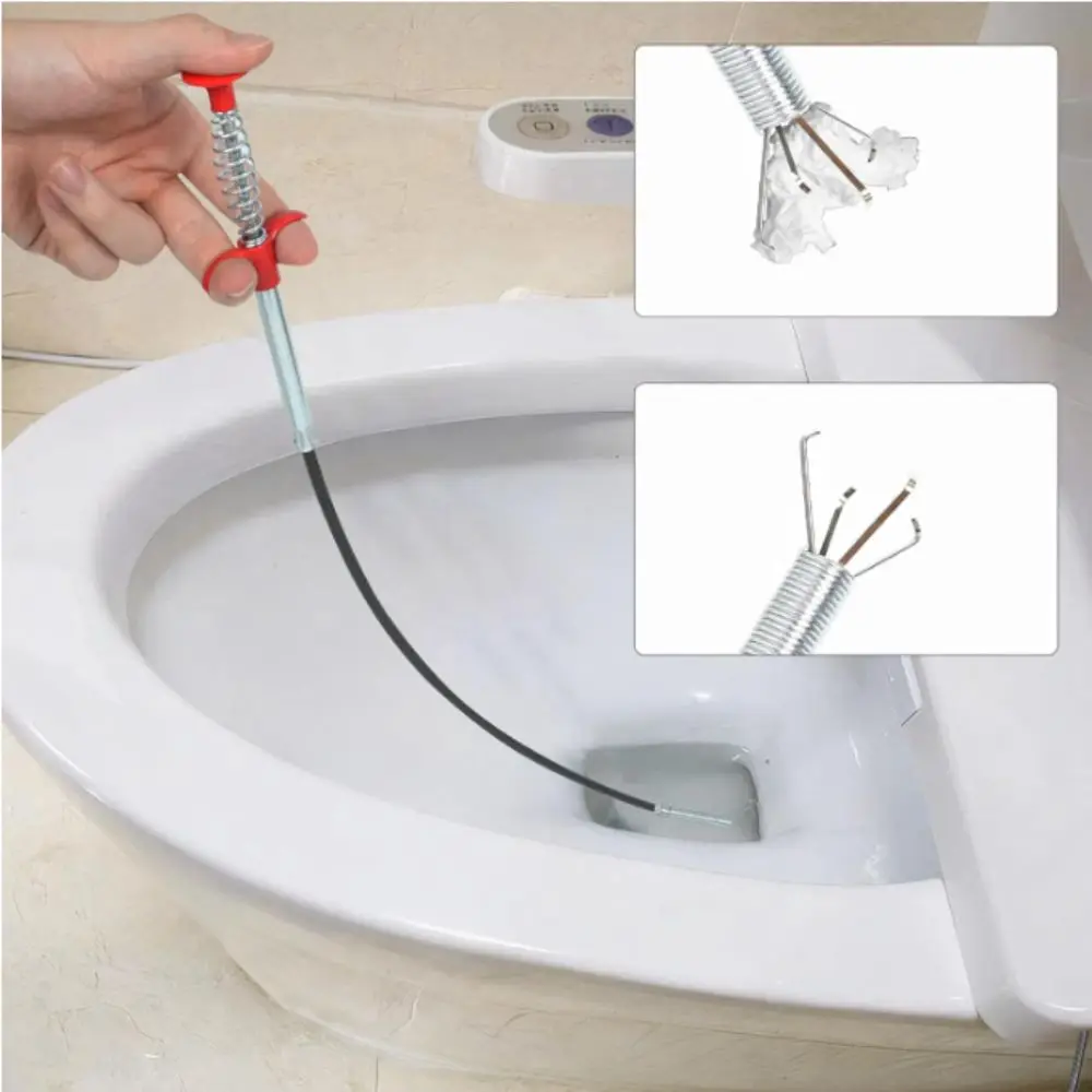 

Гибкий инструмент для удаления засоров в раковинах с 4-зубчатым механизмом, пружинным захватом, для чистки канализации и сливов в подвалах