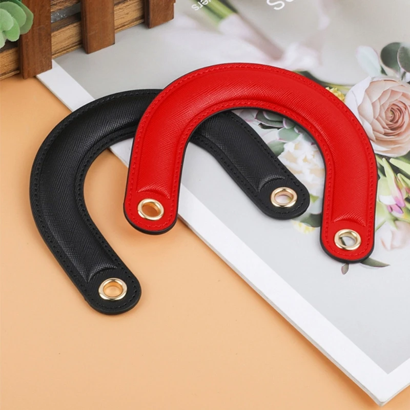 2pcs Bag Handles Replacement for Handbags Women Shoulder Bag Strap PU Leather Bags Belt Solid Color Accessories Handle