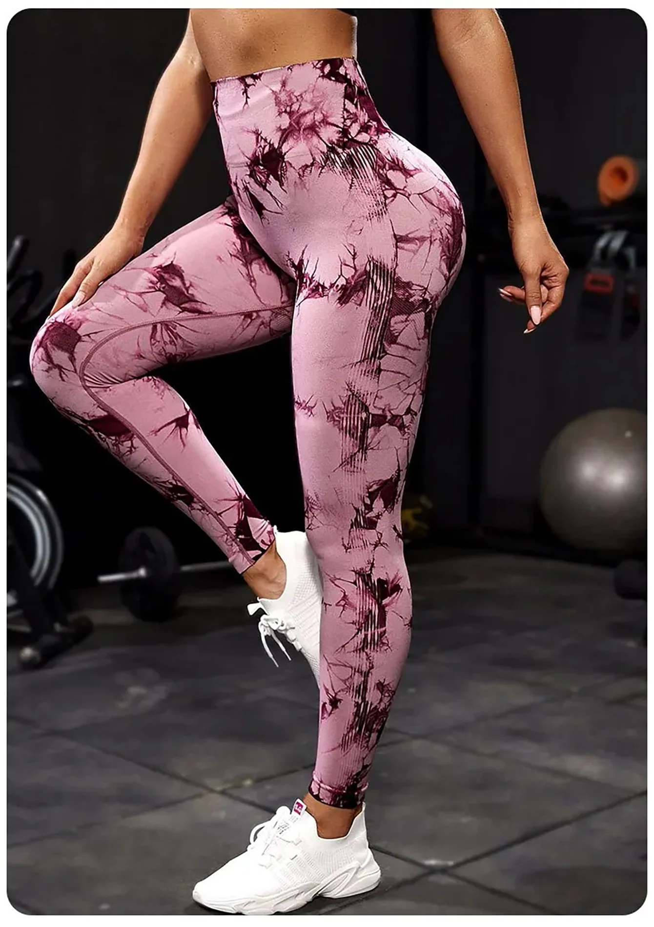 Tie Dye Pantaloni da yoga Leggings sportivi Donna Senza soluzione di continuità Vita alta Push Up Donna Calzamaglia Fitness Allenamento Leggins