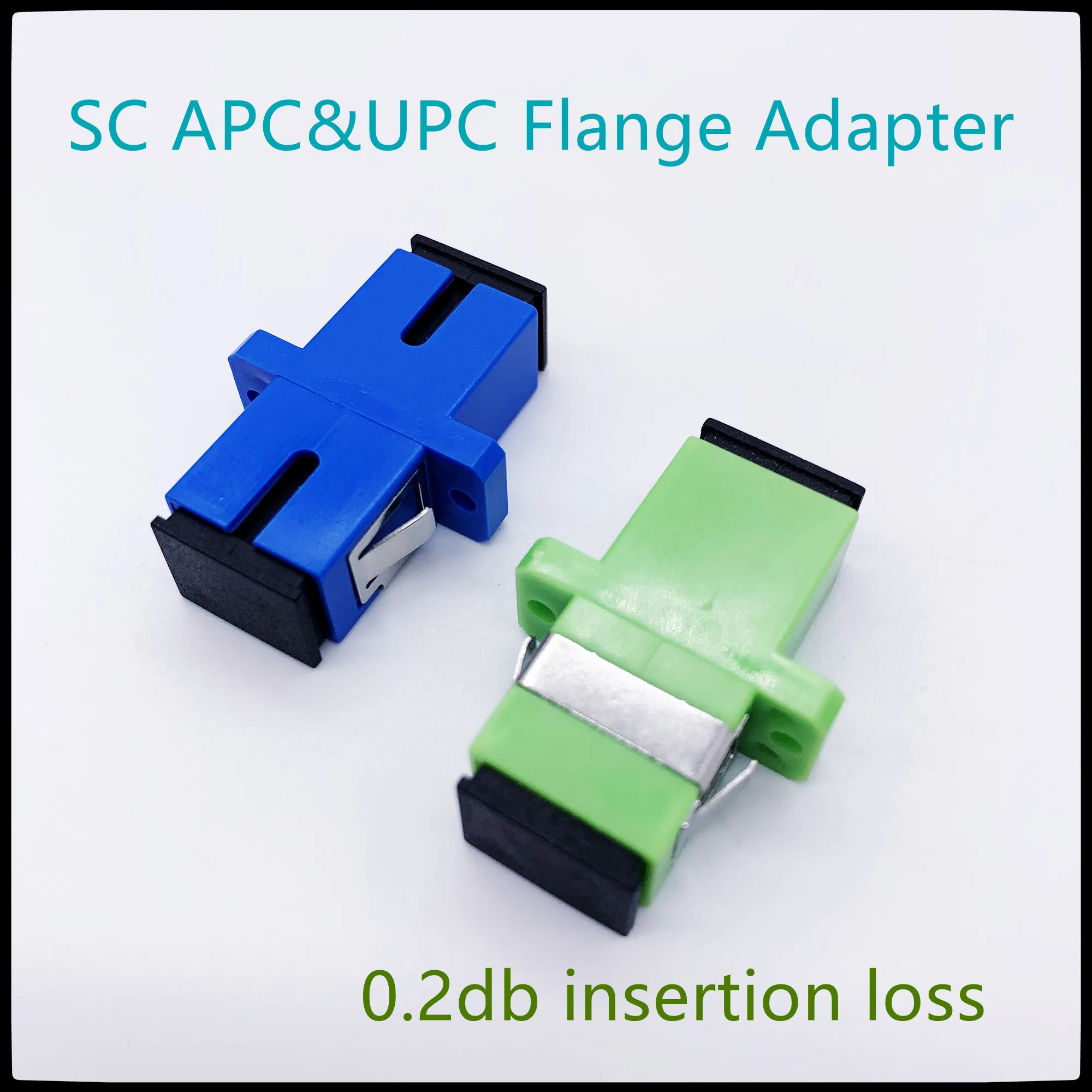 

Free Shipping 100pcs/Lot FiberOptic Flange Adapter SC APC SC UPC Simplex Female Fiber Coupler Connector Single Mode 0.2db Loss