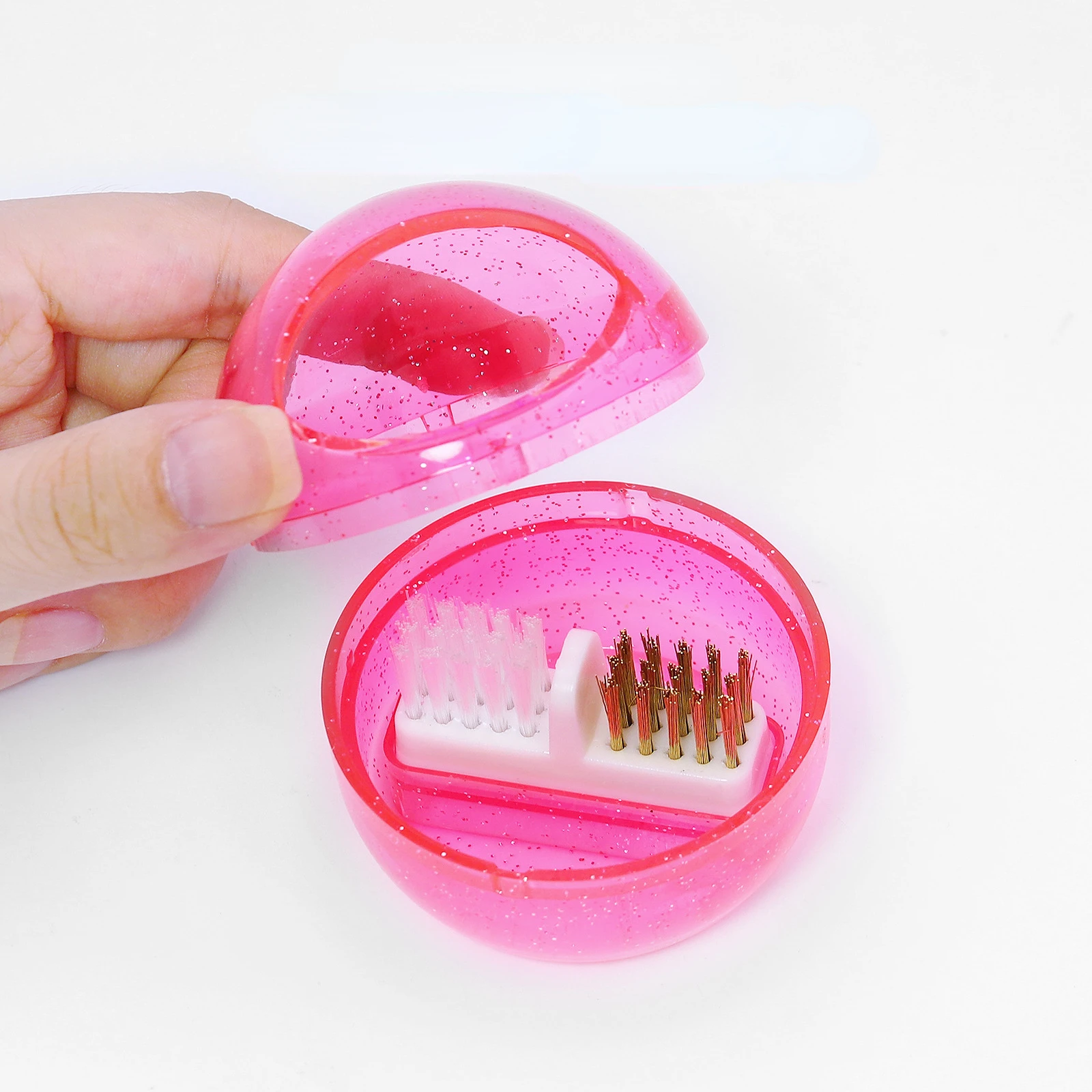 Nail Drill Bit Cleaning Brush Copper Wire Remove Dust Cleaning Case Soft Hard Drill Grinding Head Brush Cleaner Nail Art Tools