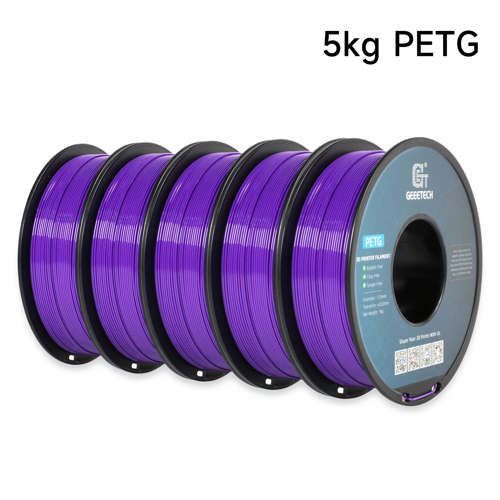 

Geeetech 5 кг PETG 1,75 мм нить 3d проволока для печати вакуумная упаковка местные склады красочный пластик для большинства 3D-принтеров FDM