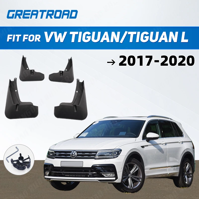 4Pcs Car Mudflaps Front Rear Mud Flaps Mudguards Splash Guards Fender Flares for VW Tiguan/Tiguan L 2017 2018 2019 2020