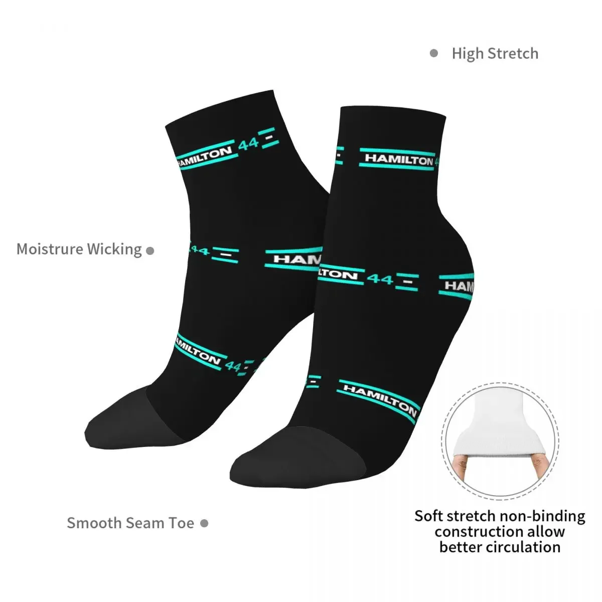 Calcetines Lewis Hamilton Harajuku medias absorbentes de sudor calcetines para todas las estaciones accesorios para regalo de cumpleaños de hombre y mujer