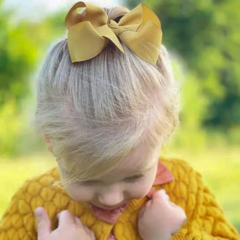 Lazos para el pelo para niña, accesorios para el cabello, cinta para la cabeza para bebé, pinza para el pelo, lazo de grogrén, horquilla para niño, 10 unidades