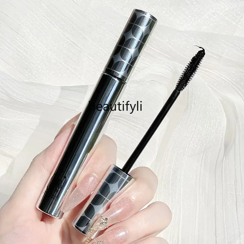 

zq Small Silver Tube Mascara Long Curling Sunflower Long-Lasting Shaping Waterproof No Blooming No Makeup