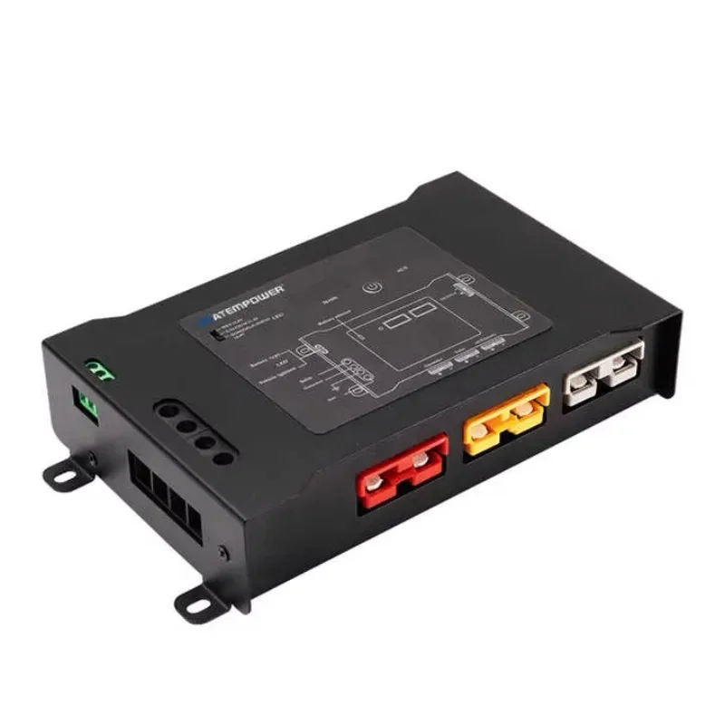Black Steel Wet Calcium AGM Gel LiFePo4  System DC to DC Dual Charger Smart Hub with Plug