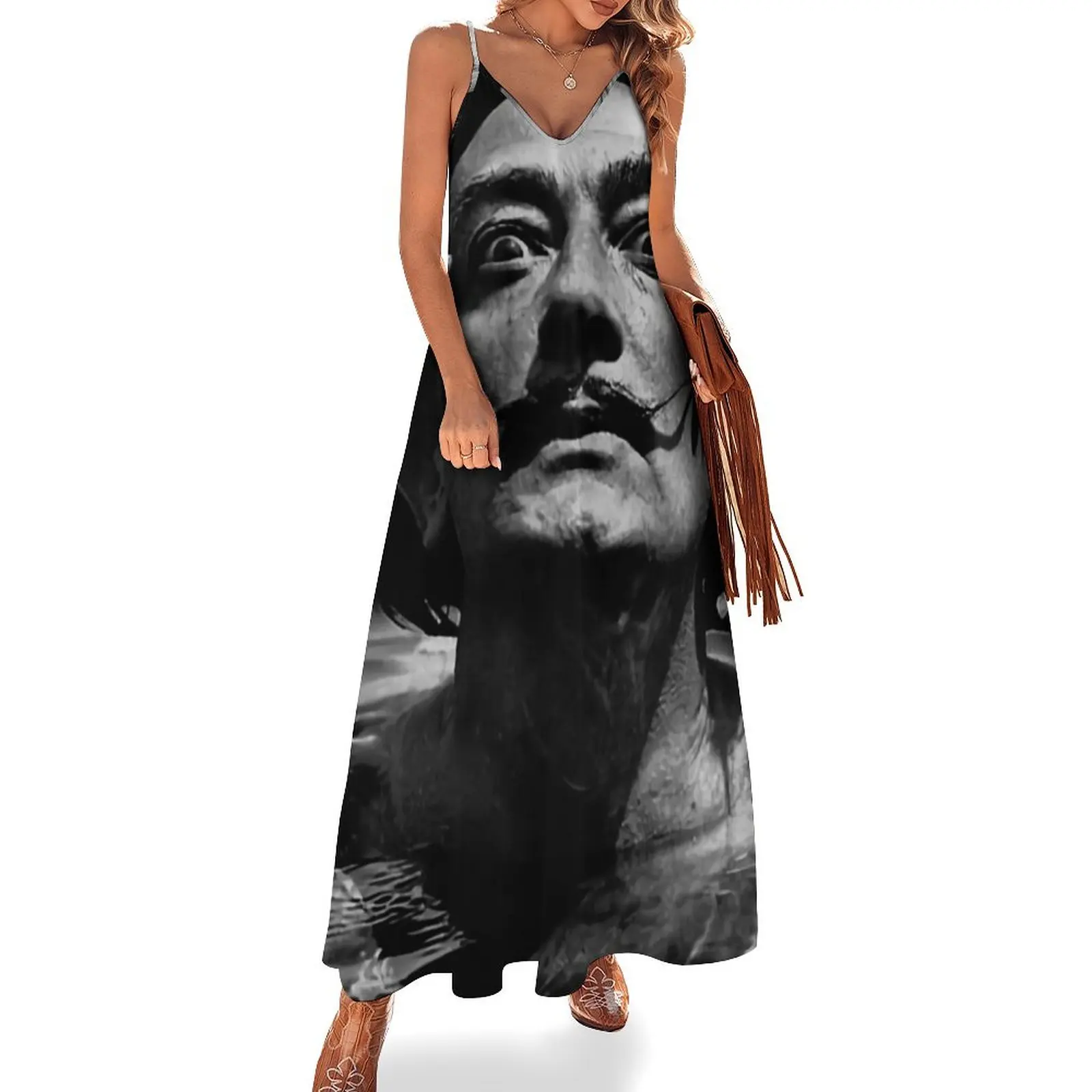 

Face Dali Weird Sleeveless Dress Dresses dress women elegant luxury