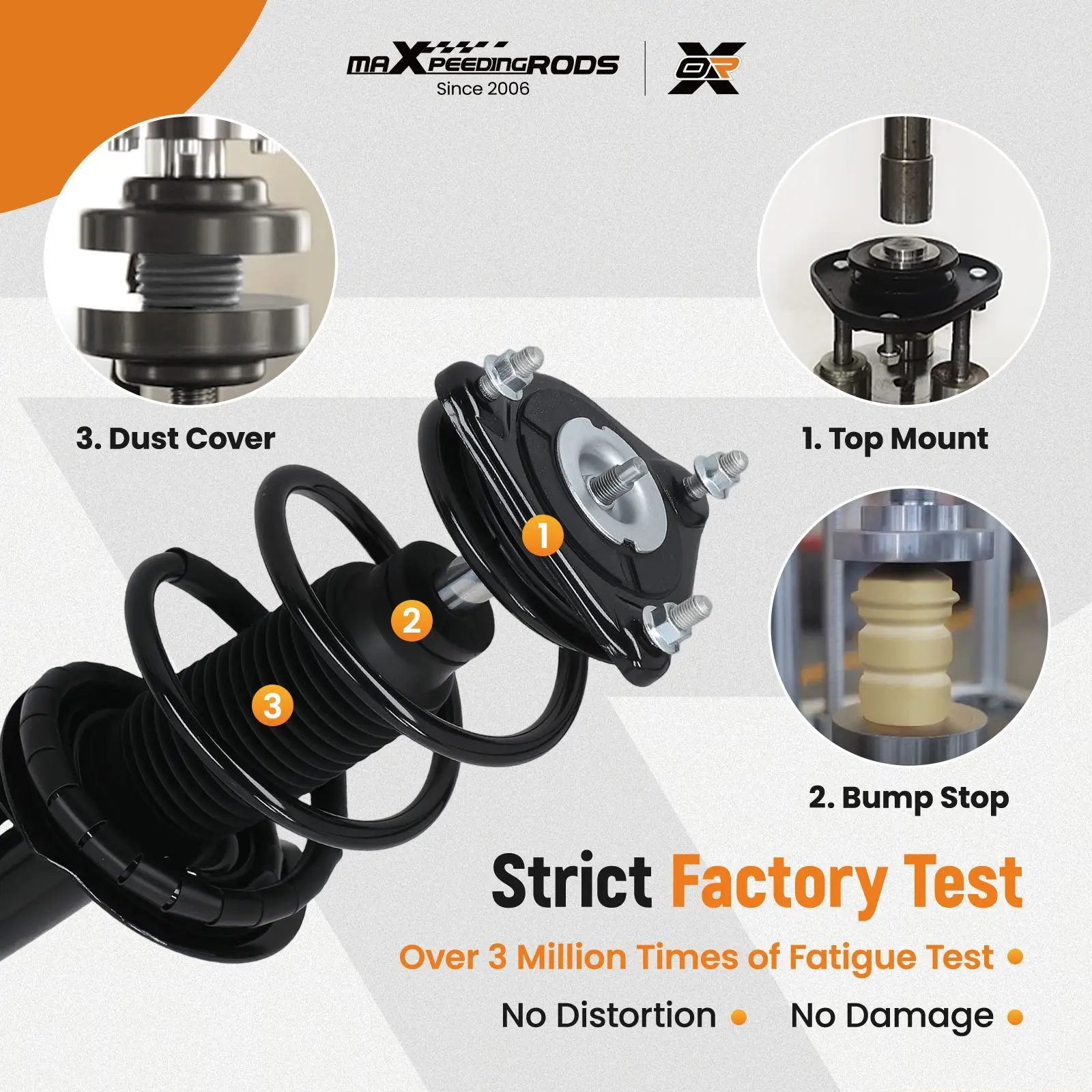 Front Rear Complete Shocks Struts Coil Spring for Kia Forte FWD 2014-2018