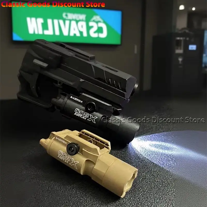 X300U-A ضوء تكتيكي متعدد الوظائف: لعبة بنادق الادسنس والصيد ومباريات CS وألعاب الحرب تناسب السكك الحديدية مقاس 20 مم