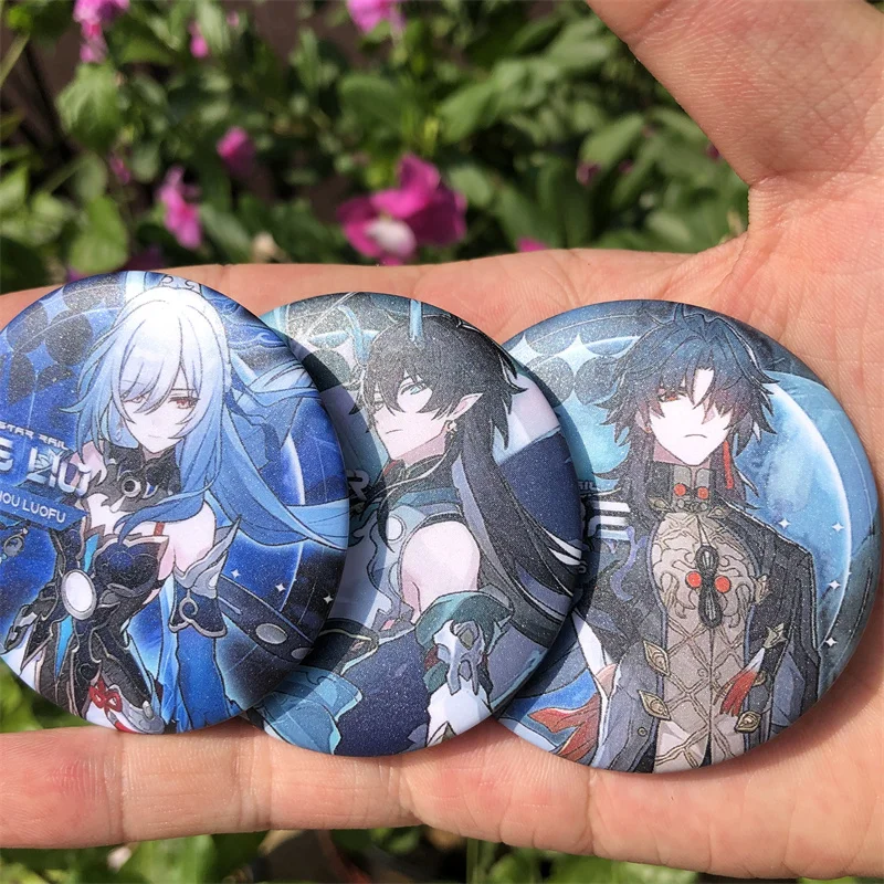 Honkai: Star Rail Jingliu Blade Imbibitor Lunae Cosplay Badge Pin Game Anime Tinplate Brooch Accessories Prop