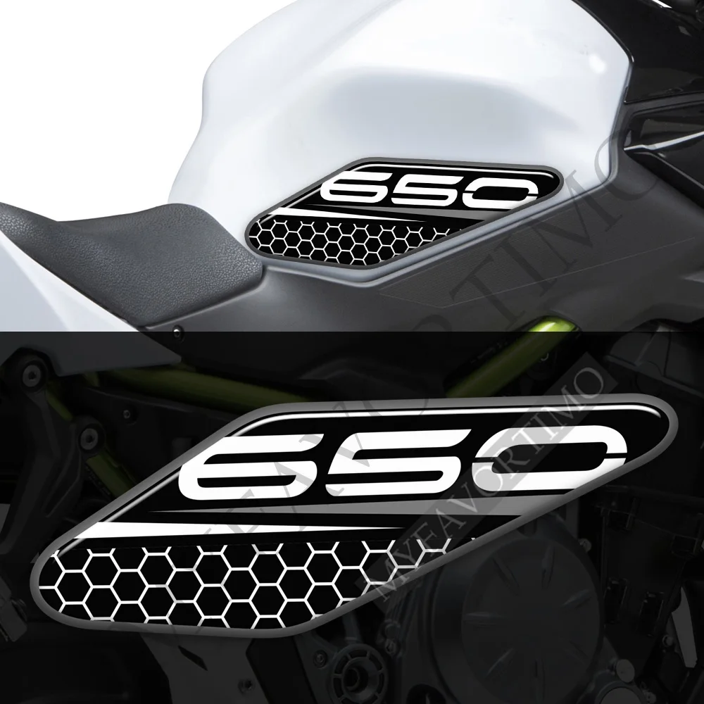 Z650 Accessorie Fuel Tank Pad Decal Sticker For Kawasaki Versys Ninja 650 3D Stickers Ninja650 Z 650 Fuel Tank Decals Protection