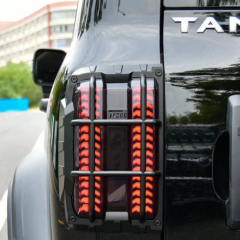 

Черная накладка на задний фонарь Mecha, обновленная автомобильная фара, крышка стоп-сигнала для GWM Tank 300, автозапчасти