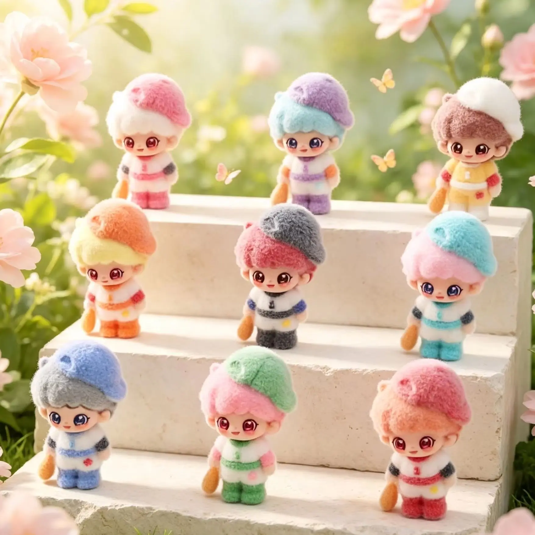 Flocked baseball jacket DIY dollhouse decorations accessories office desktop small ornaments Christmas Halloween gifts