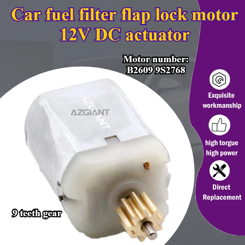 AZGIANT B2609 9S2768 Car fuel filter flap lock motor actuator For Opel Vauxhall Corsa D MK4/Meriva A MK1