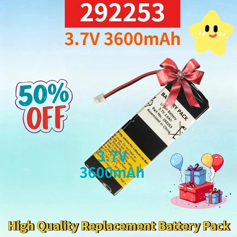 

Newest 292253 3.7V 3600mAh Lithium-ion Rechargeable Battery Pack for High Quality High Capacity Replacement Battery Pack