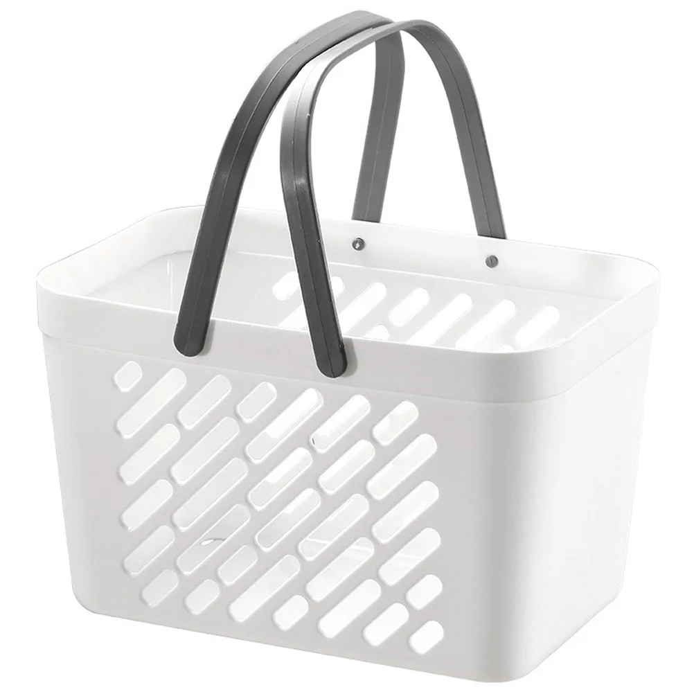 سلة دش محمولة سلة تخزين بلاستيكية ذات سعة كبيرة للحمام والمطبخ وغرفة النوم وحامل أدوات الزينة