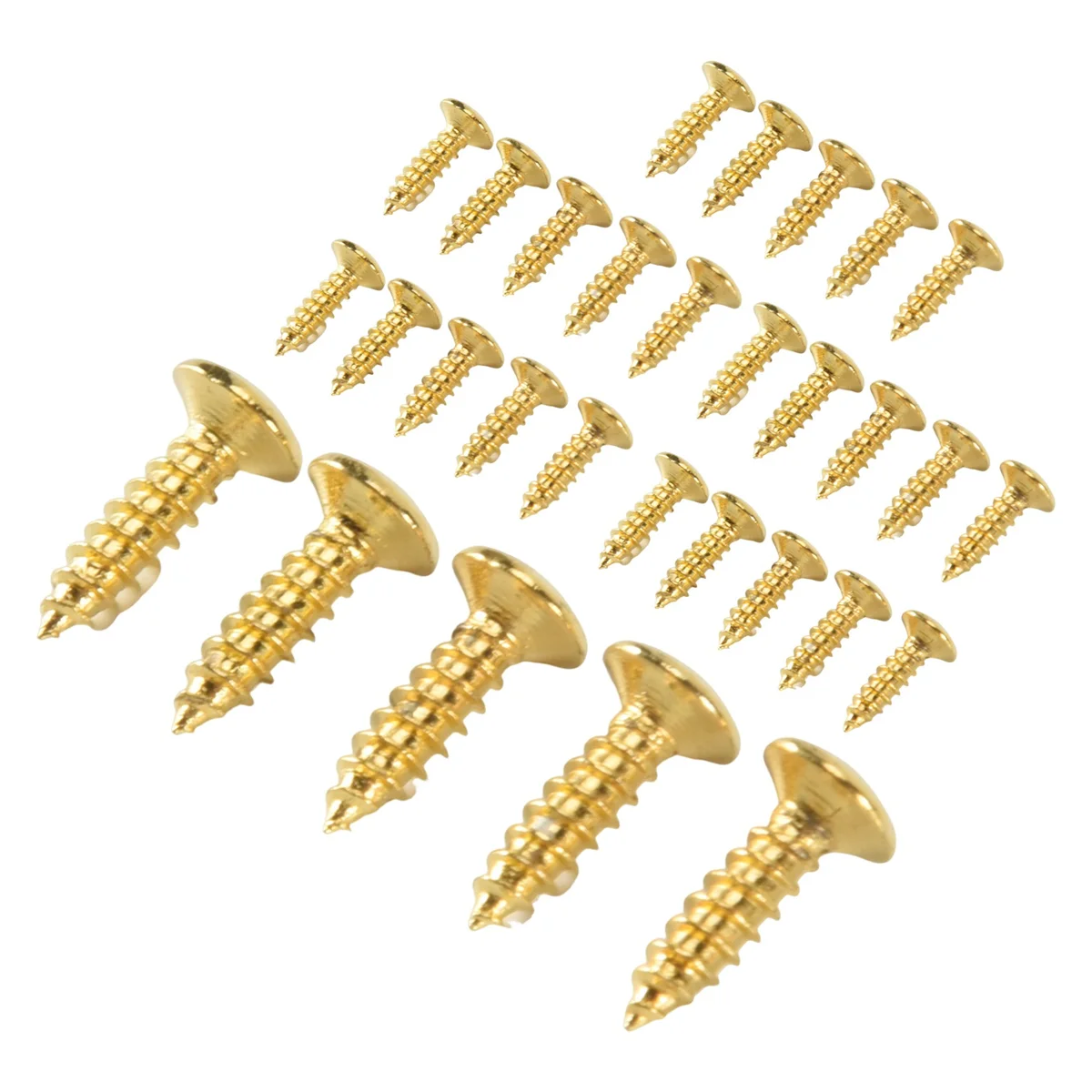 Parafusos Gold Pickguard para Fender, Strat, Tele, guitarra elétrica, baixo, novo, 30pcs