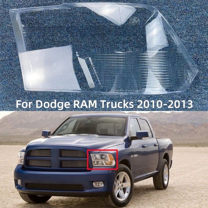 

For Dodge RAM Trucks 2010 2011 2012 2013 Car Accessories Headlights Glass Cover Transparent Lampshade Caps Shell