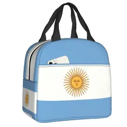 Flag Of Argentina Insulated Lunch Bag for School Office Portable Thermal Cooler Bento Box Women Kids