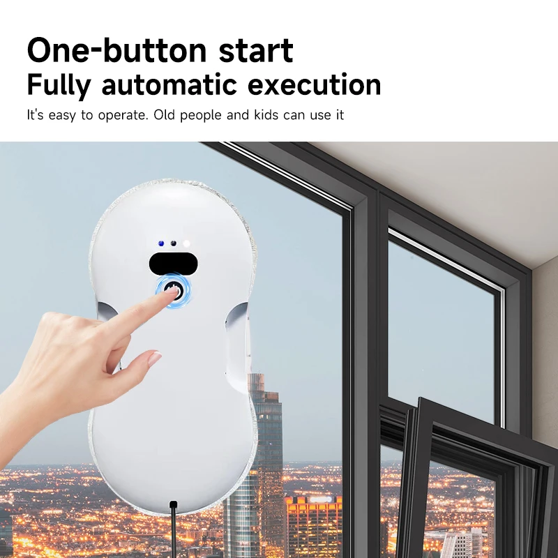 DIVEDEER Dual-Surface Glass Mist Spray Automatic Window Cleaning Robot Remote-Controlled Electric Smart Window Cleaner