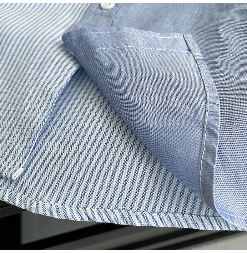IENENS Kinderhemd, Frühling, dünn, gestreift, Blusen, Kleidung, Kleinkind, Junge, Baumwolle, Oberteile, 1, 2, 3, 4 Jahre, Kinderhemd mit langen Ärmeln – Detail 6