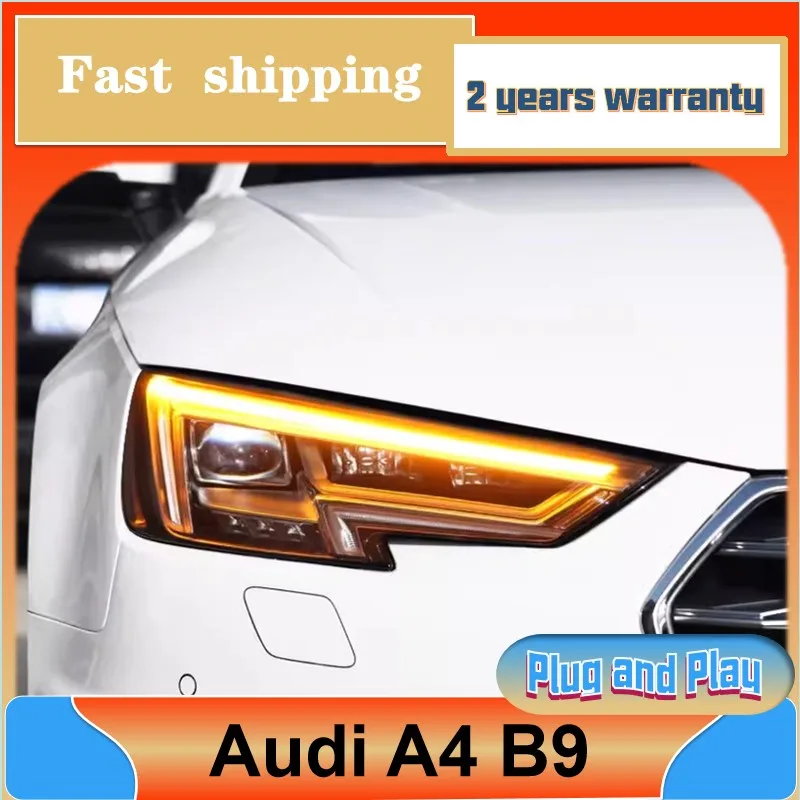 

Car Styling for Audi A4 B9 Head Light 2017-2020 A4L Headlight RS4 DRL Turn Signal Low High Beam Projector Lens